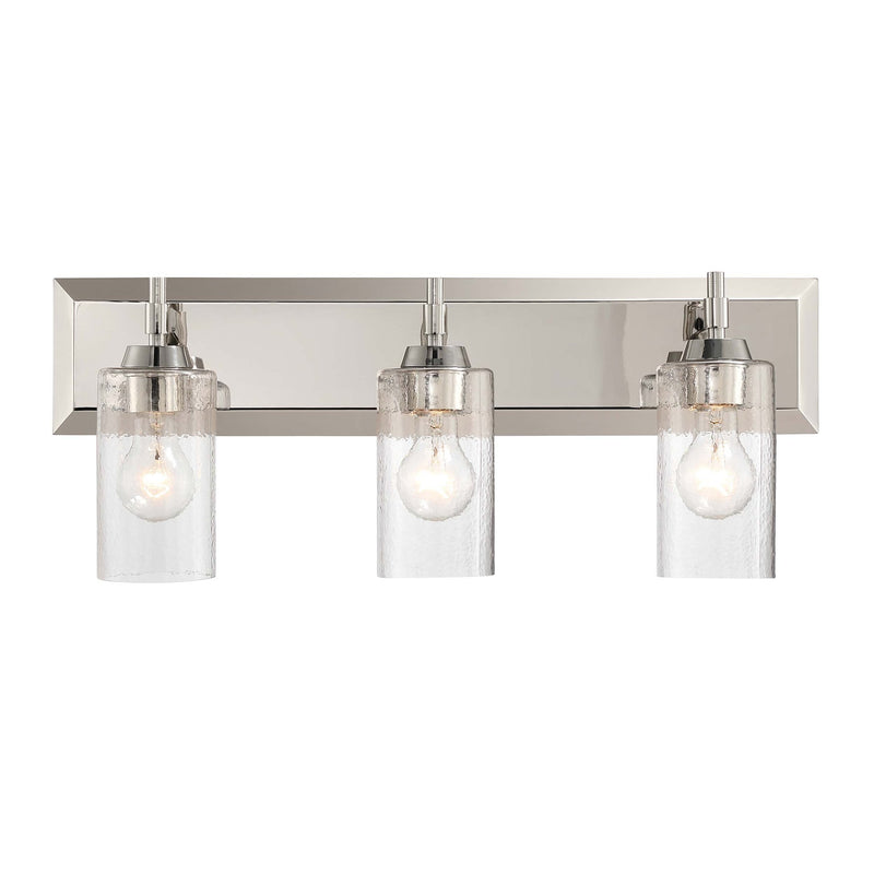 Brilia 3-Light Bath Vanity Light in Polished Nickel