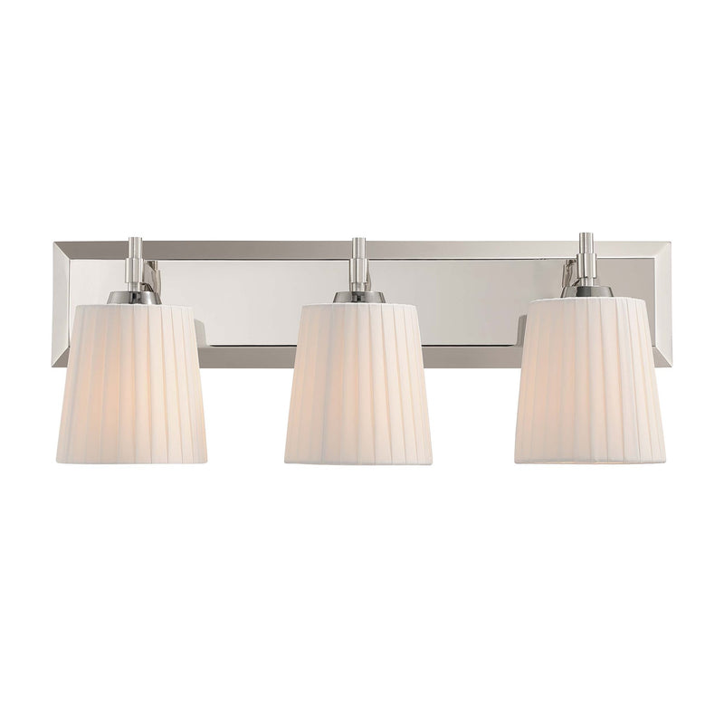 Brilia 3-Light Bath Vanity Light in Polished Nickel