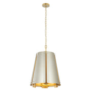 Peep Show 6-Light 16" Foyer Pendant in Sunwashed Silver/Brushed Sienna