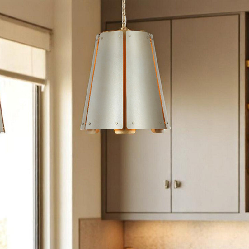 Peep Show 6-Light 16" Foyer Pendant in Sunwashed Silver/Brushed Sienna
