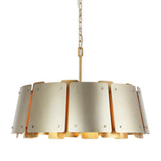 Peep Show 5-Light 24" Pendant in Sunwashed Silver/Brushed Sienna