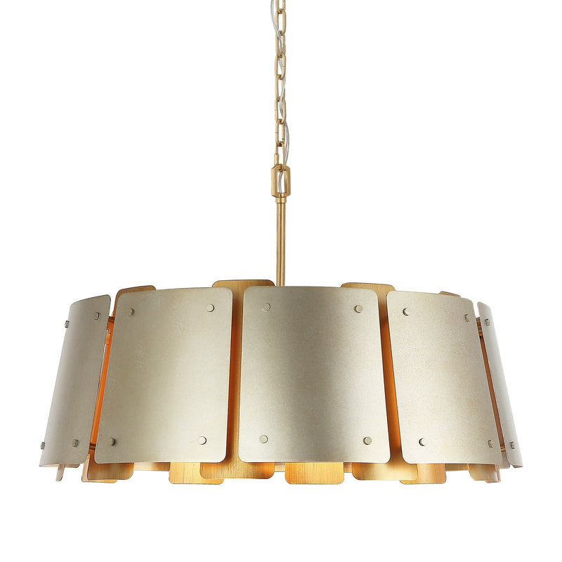 Peep Show 5-Light 24" Pendant in Sunwashed Silver/Brushed Sienna