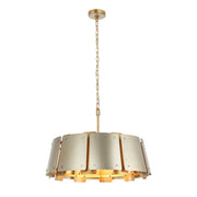 Peep Show 5-Light 24" Pendant in Sunwashed Silver/Brushed Sienna