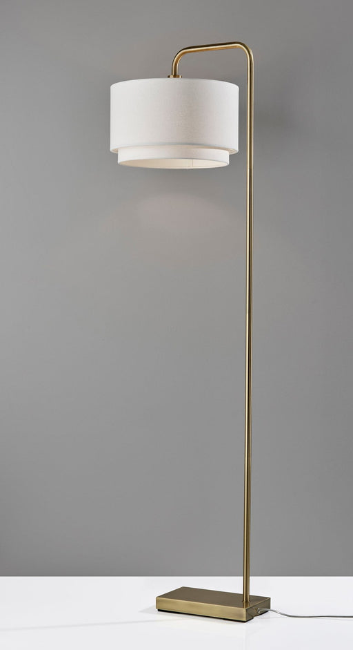 Brinkley Arc Floor Lamp in Antique Brass