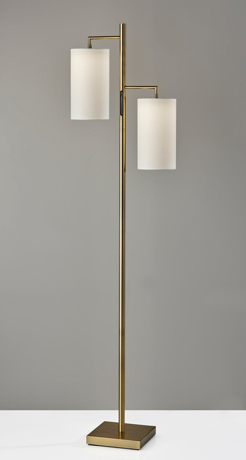 Matilda LED Tree Floor Lamp in Antique Brass