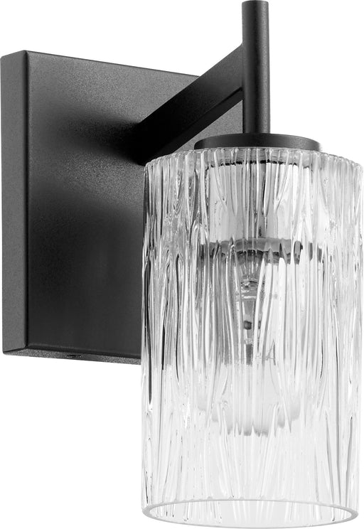 1 Light Modern Wall Mount in Textured Black