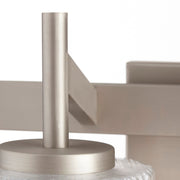 2 Light Modern Cylinder Vanity in Satin Nickel