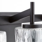 3 Light Modern Vanity in Textured Black