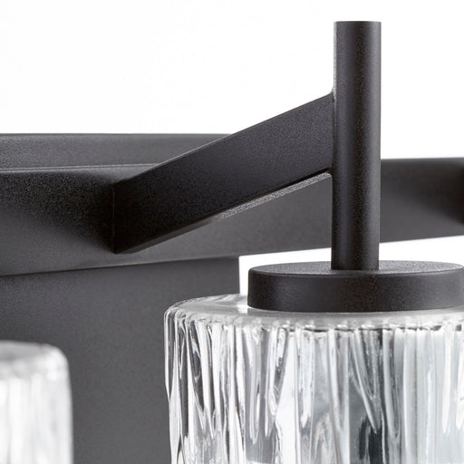 3 Light Modern Vanity in Textured Black