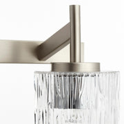 4 Light Modern Cylinder Vanity in Satin Nickel