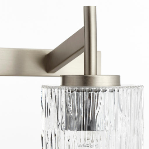 4 Light Modern Cylinder Vanity in Satin Nickel