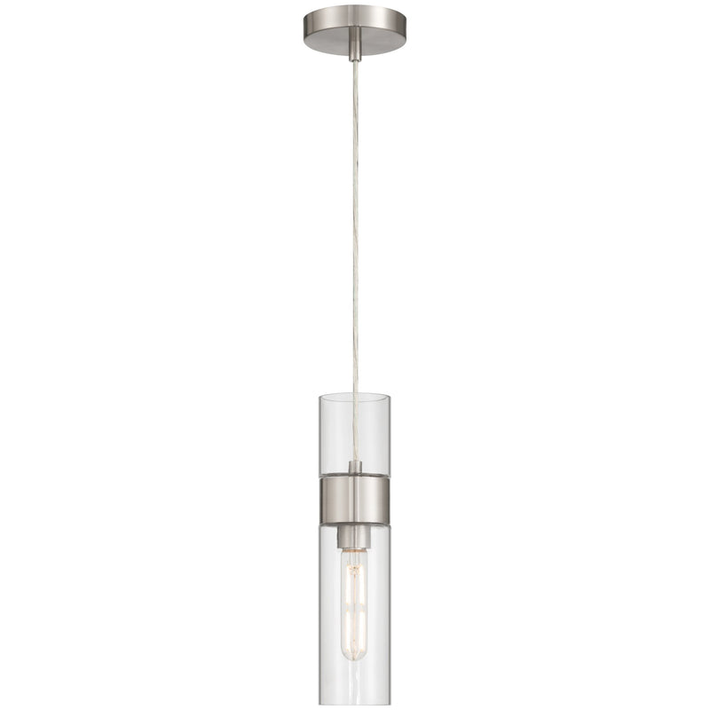 Nash LED Mini Pendant in Brushed Steel