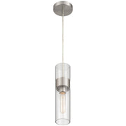 Nash LED Mini Pendant in Brushed Steel