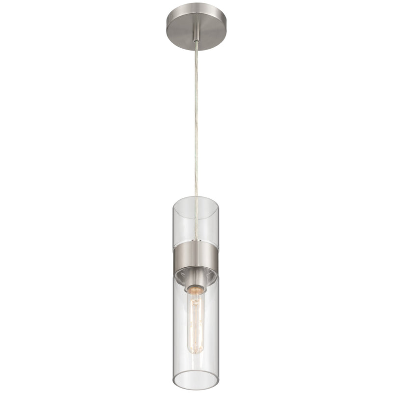 Nash LED Mini Pendant in Brushed Steel