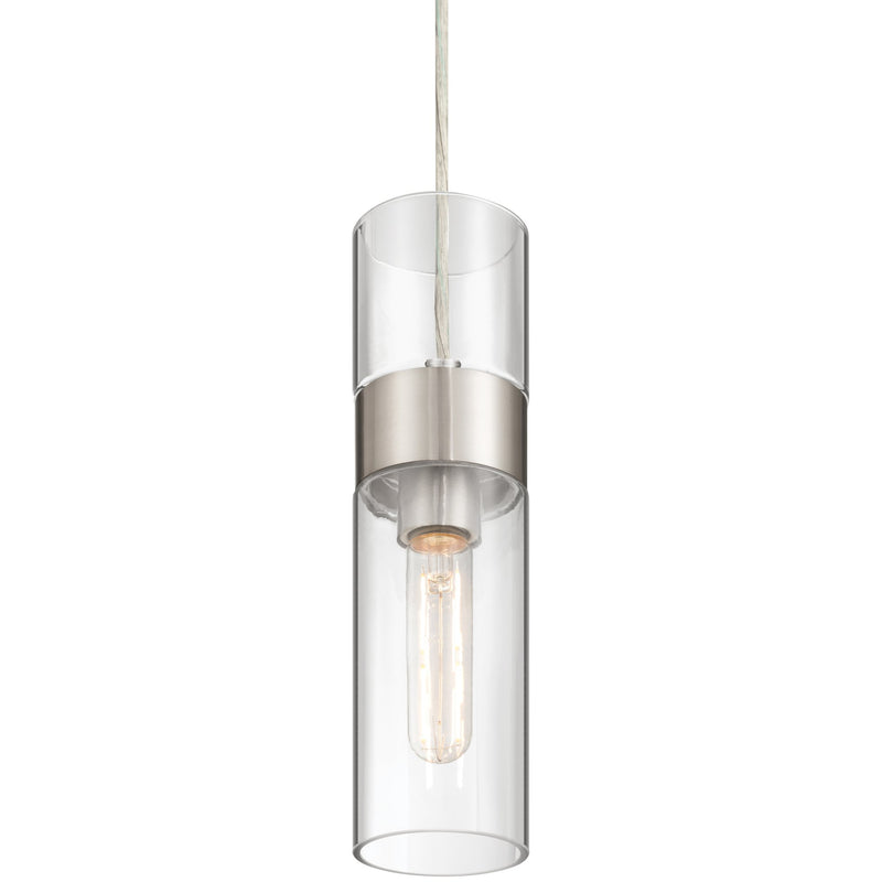 Nash LED Mini Pendant in Brushed Steel