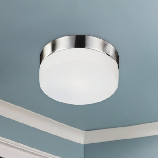 Lomita 12" 2-Light Flush Mount in Brushed Nickel