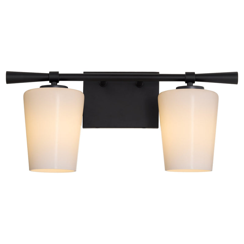 Goodwin 2 Light Vanity in Matte Black