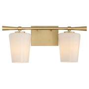 Goodwin 2 Light Vanity in Aged Brass