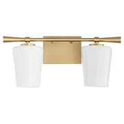 Goodwin 2 Light Vanity in Aged Brass