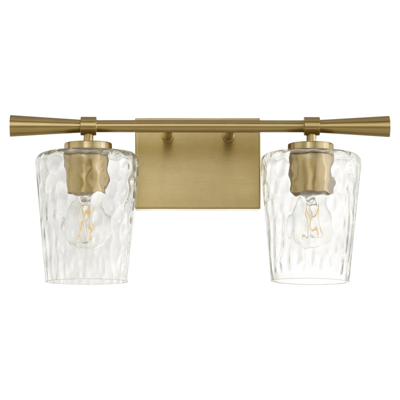 Goodwin 2 Light Vanity in Aged Brass