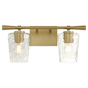 Goodwin 2 Light Vanity in Aged Brass