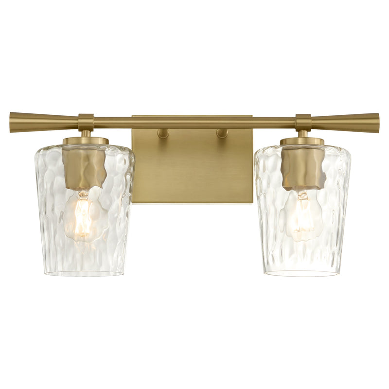 Goodwin 2 Light Vanity in Aged Brass
