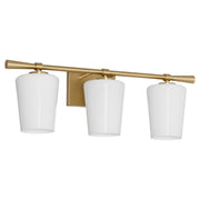 Goodwin 3 Light Vanity in Aged Brass