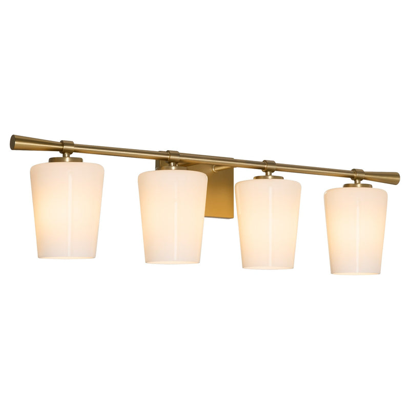 Goodwin 4 Light Vanity in Aged Brass