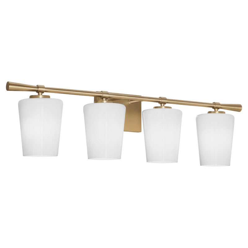 Goodwin 4 Light Vanity in Aged Brass