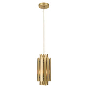 Greenwich Mini Pendant in Natural Brass