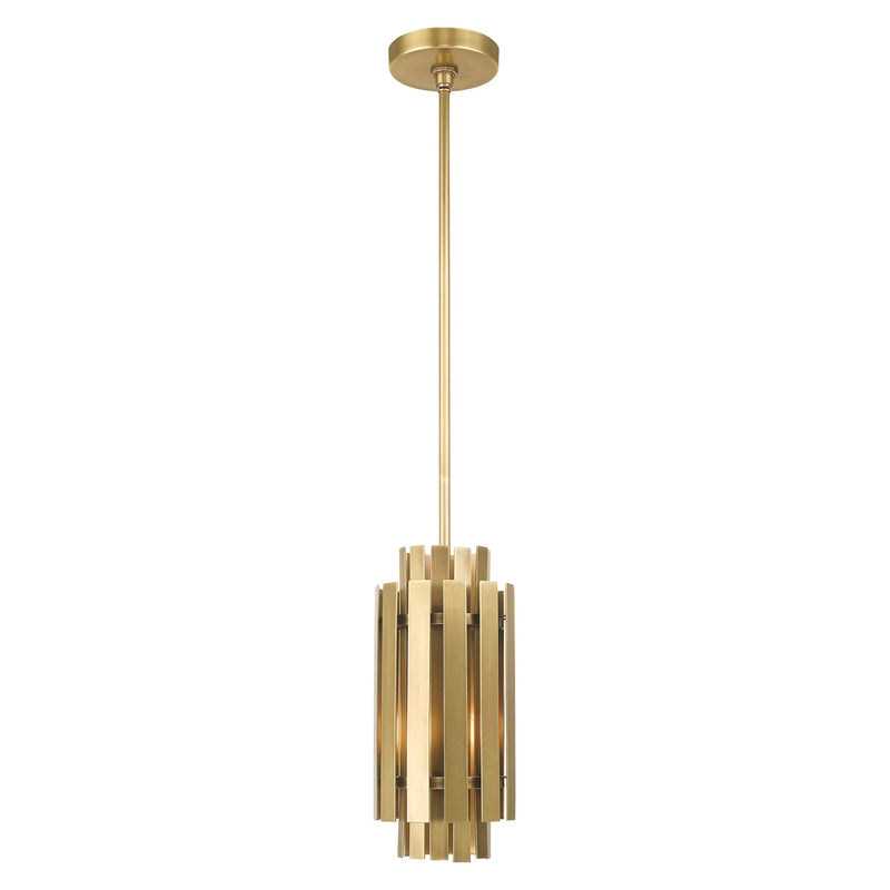 Greenwich Mini Pendant in Natural Brass