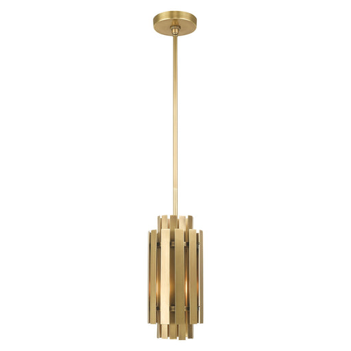 Greenwich Mini Pendant in Natural Brass