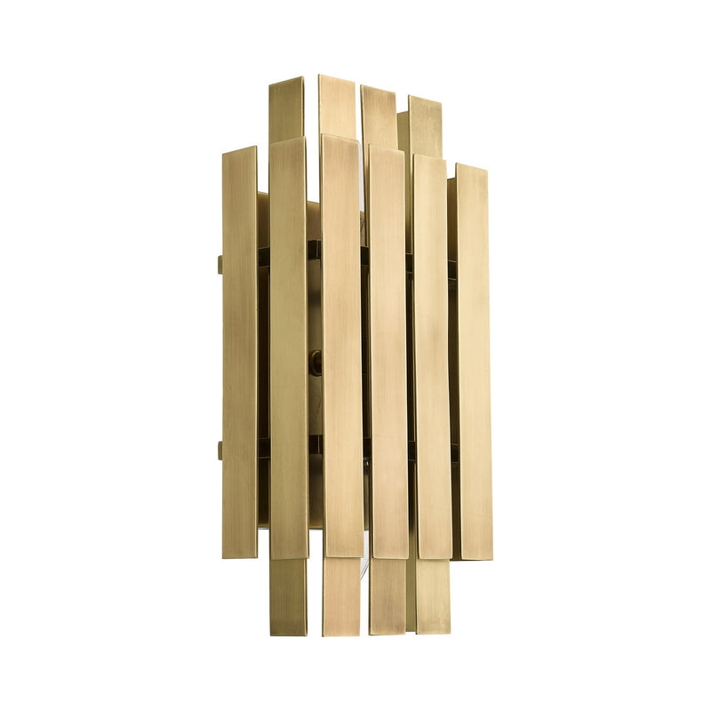 Greenwich 2-Light ADA Wall Sconce in Natural Brass