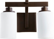 Lancaster 2 Light Vanity in Oiled Bronze