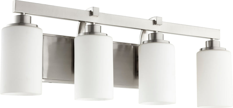 Lancaster 4 Light Vanity in Satin Nickel