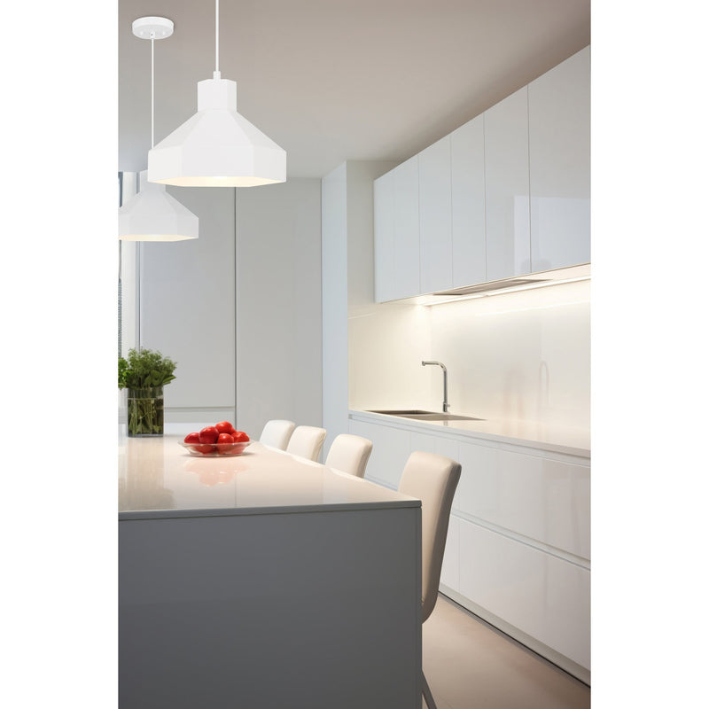 Poly Pendant in Matte White