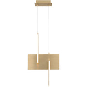 Joinery LED Pendant in Brushed Gold