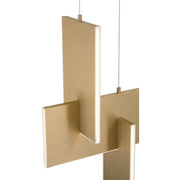 Joinery LED Pendant in Brushed Gold