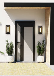 Keaton 1 Light 5.5" Outdoor Wall Light in Black in a room setting