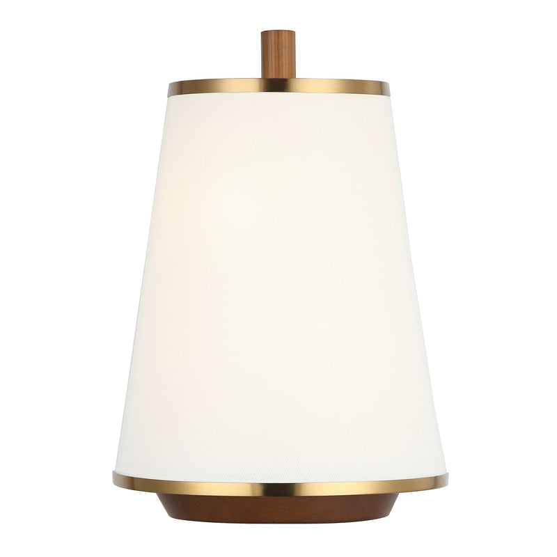 Desert Flyer 2-Light 14" Wall Sconce in Satin Brass/Medium Walnut