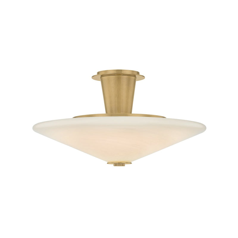Cologne Semi-Flush Mount in Vintage Brass