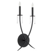 Majesty 2 Light Wall Mount in Matte Black
