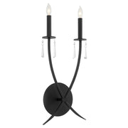 Majesty 2 Light Wall Mount in Matte Black