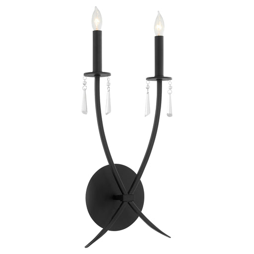 Majesty 2 Light Wall Mount in Matte Black