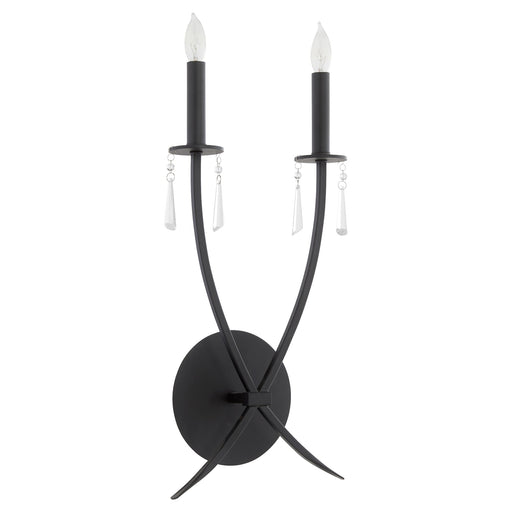 Majesty 2 Light Wall Mount in Matte Black