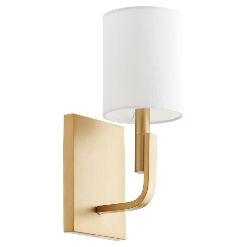 Tempo 1 Light Wall Mount in Aged Brass