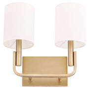 Tempo 2 Light Wall Mount in Aged Brass