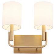 Tempo 2 Light Wall Mount in Aged Brass