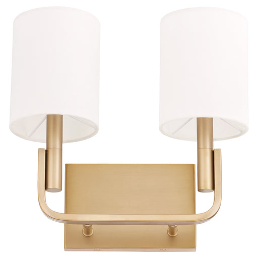 Tempo 2 Light Wall Mount in Aged Brass