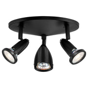 Cobra 3-Light LED Semi-Flush Mount in Black